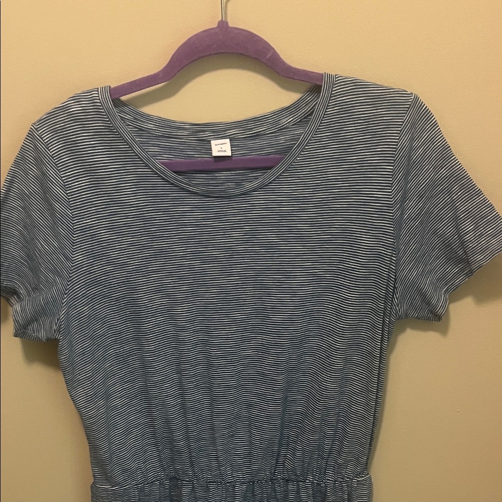 Old Navy Casual Blue Striped Dress - Picture 4 of 4